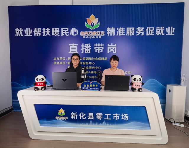 新化零工市场直播带岗  破解招工求职双向难题