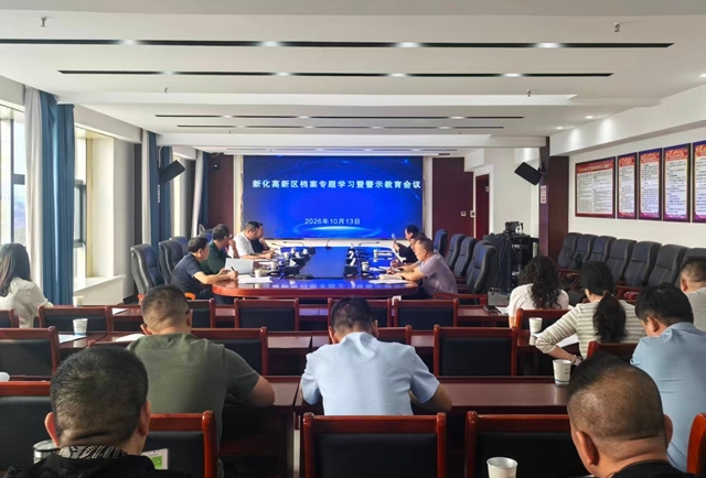 新化高新区开展档案工作专题学习