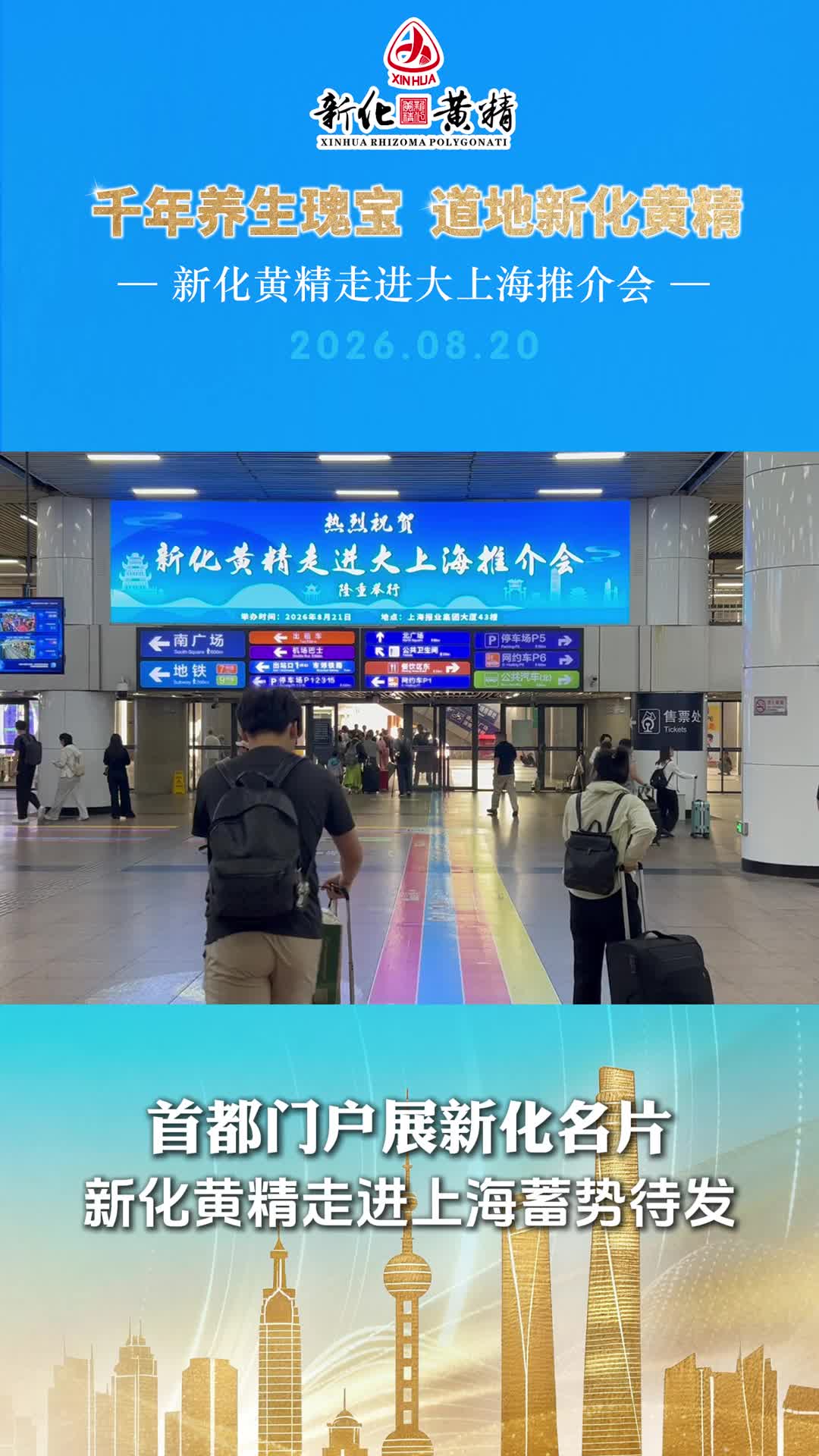 多花黄精 源起新化｜首都门户展新化名片，新化黄精走进上海蓄势待发！
